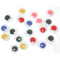 ROUND EYES ASSORTED COLOR 16PCS 20MM 
